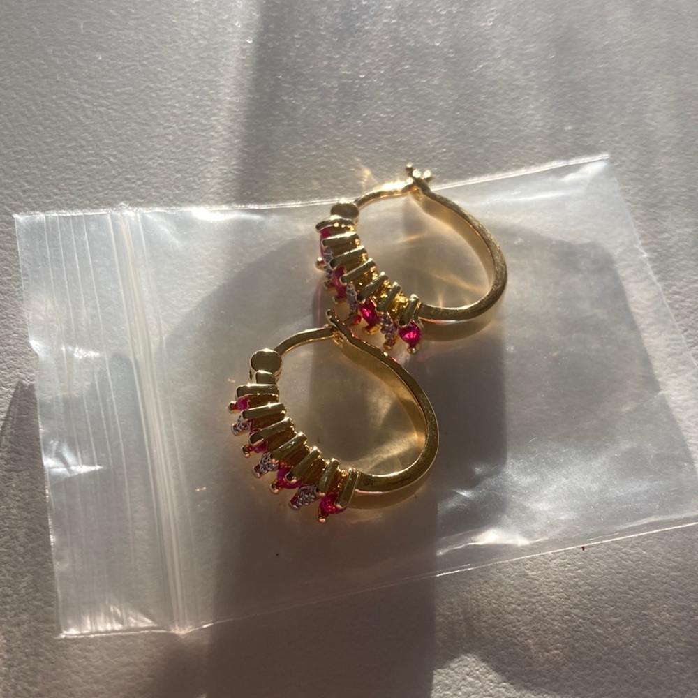 Ruby and Diamond earrings